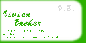 vivien backer business card